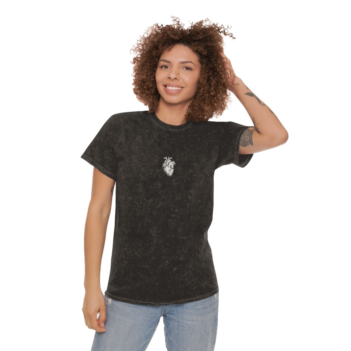 MIRAI — FLOURISH | Oversized Tee — Ribcage & Roses Anatomical Heart Graphic T-Shirt