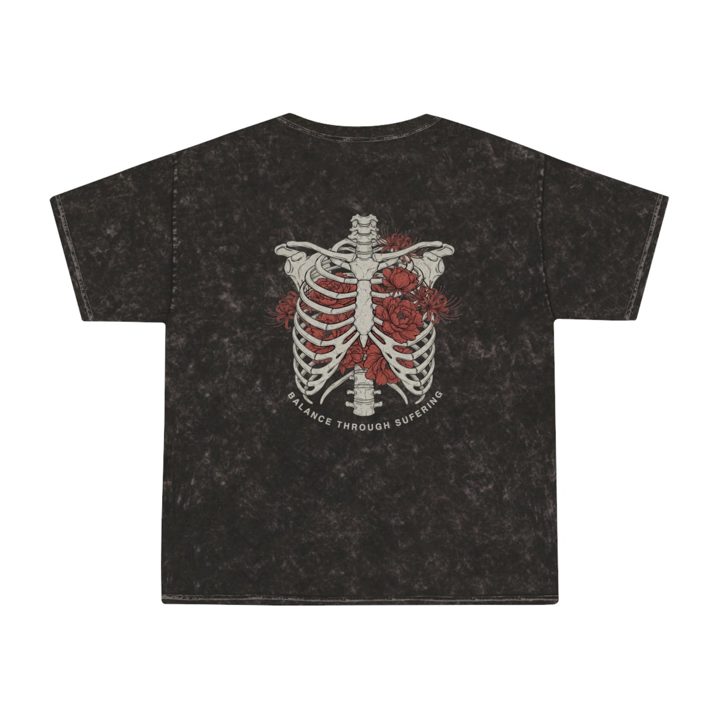 MIRAI — FLOURISH | Oversized Tee — Ribcage & Roses Anatomical Heart Graphic T-Shirt