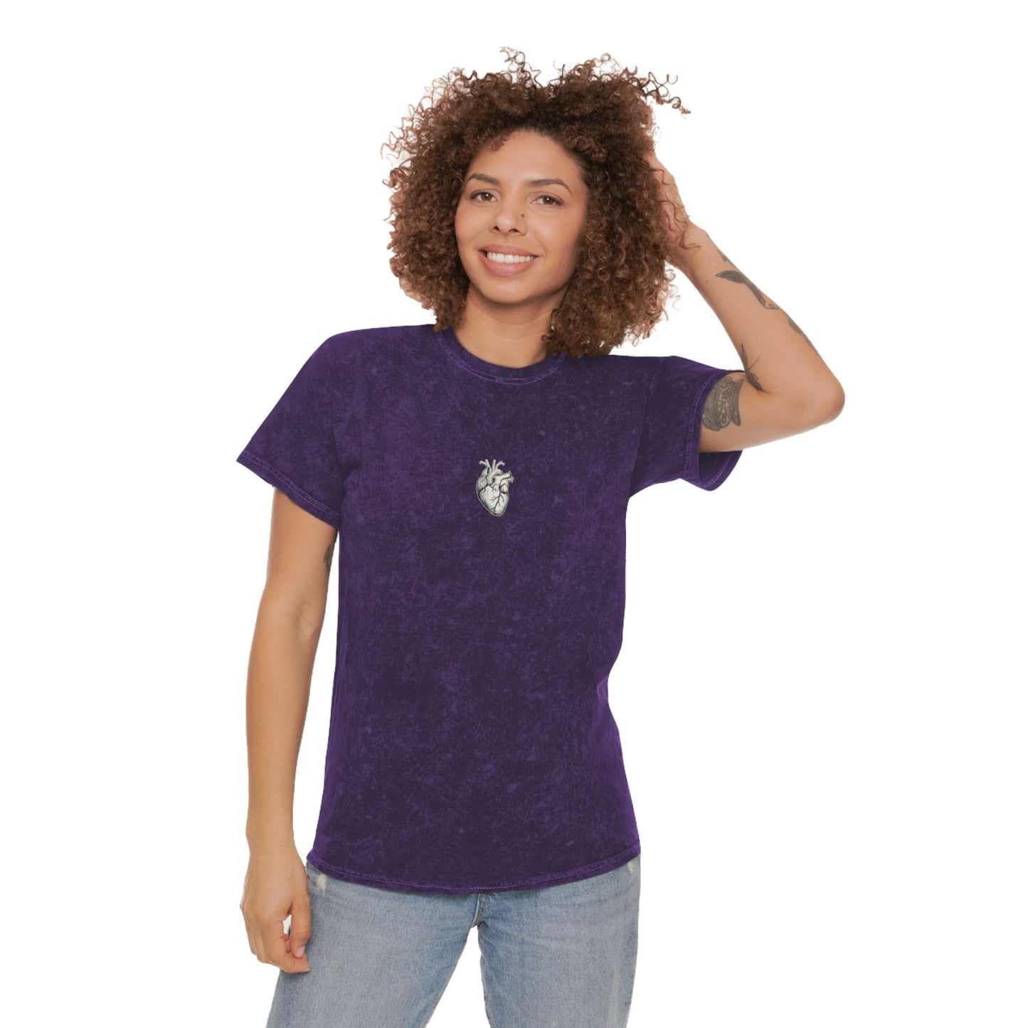 MIRAI — FLOURISH | Oversized Tee — Ribcage & Roses Anatomical Heart Graphic T-Shirt