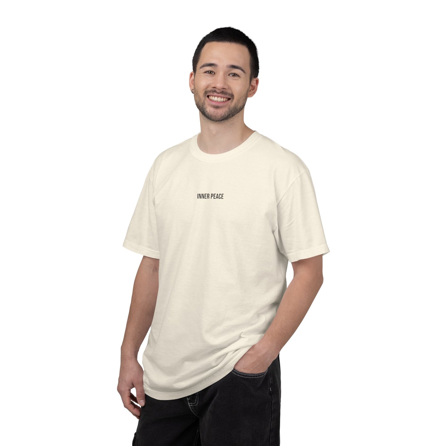 MIRAI Yin Yang — Floral Koi Fish Graphic Tee with Inspirational Script