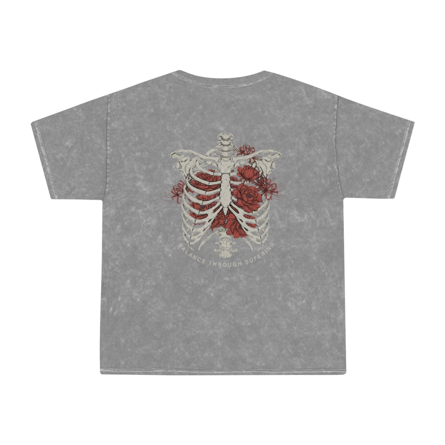 MIRAI — FLOURISH | Oversized Tee — Ribcage & Roses Anatomical Heart Graphic T-Shirt