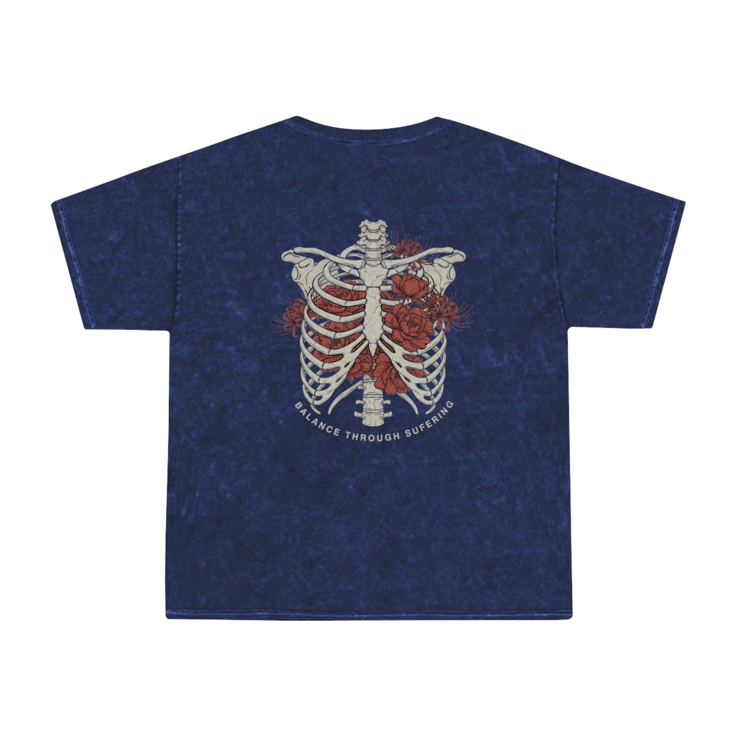 MIRAI — FLOURISH | Oversized Tee — Ribcage & Roses Anatomical Heart Graphic T-Shirt