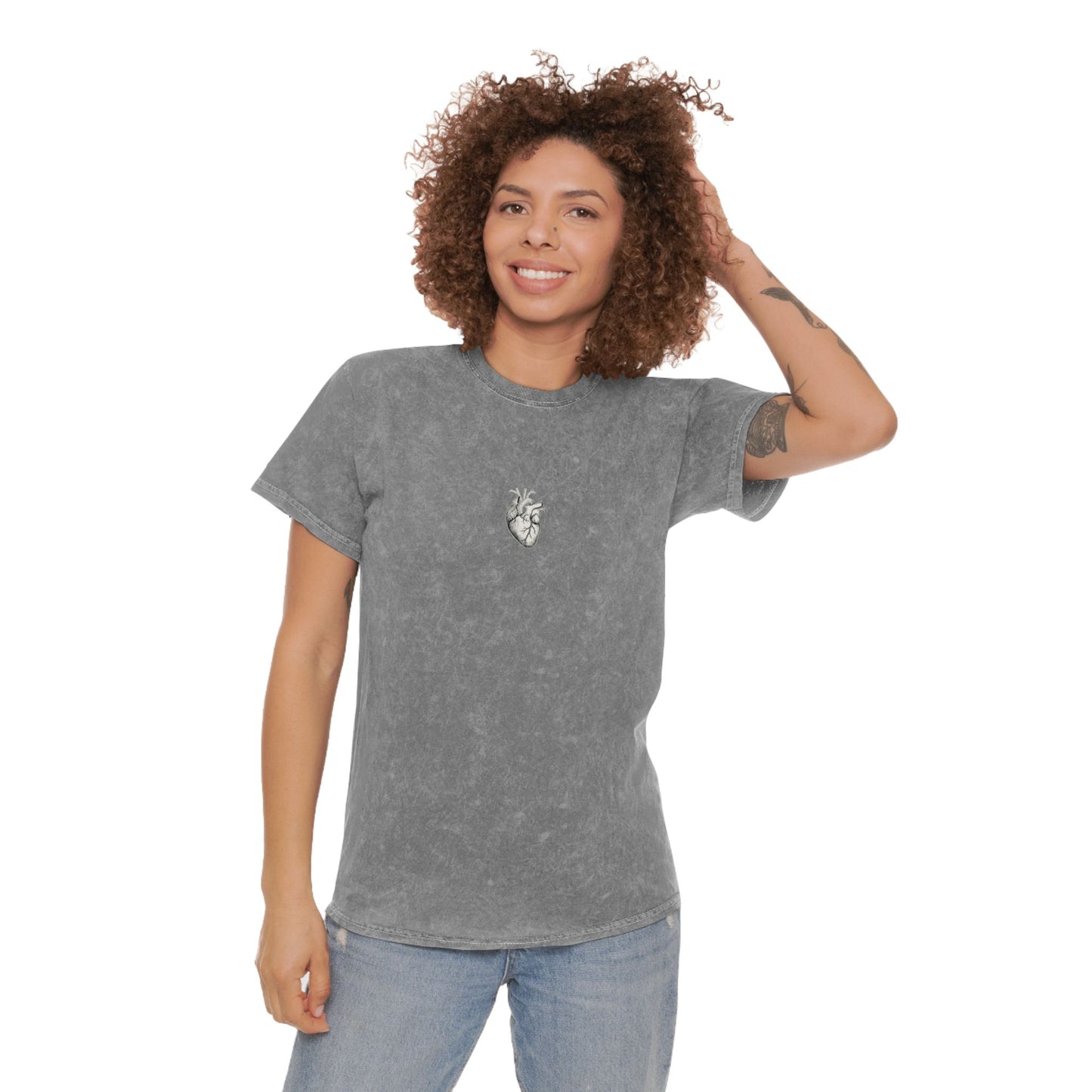 MIRAI — FLOURISH | Oversized Tee — Ribcage & Roses Anatomical Heart Graphic T-Shirt
