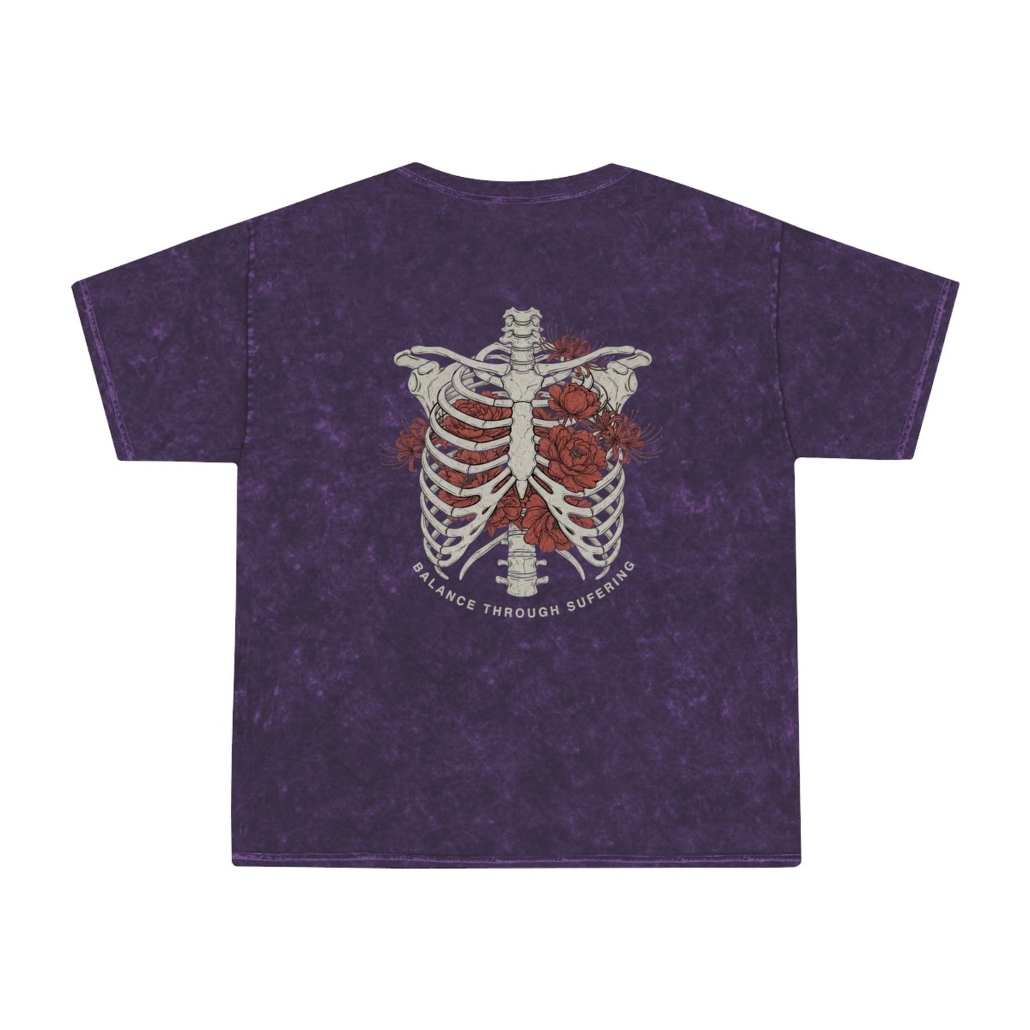 MIRAI — FLOURISH | Oversized Tee — Ribcage & Roses Anatomical Heart Graphic T-Shirt